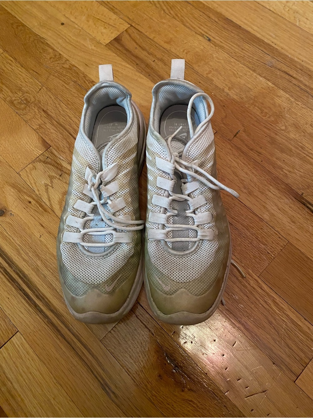 Womans NIKE White and Light Green Athletic Sneakers